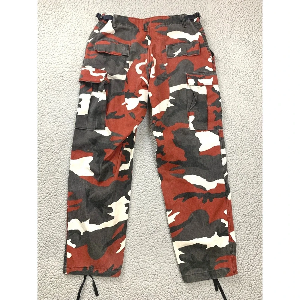 Rothco Cargo Pants Mens Medium Red Camo Military Tactical BDU Straight Leg
